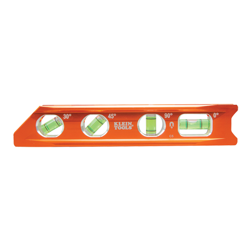 Torpedo Billet Level, 8" L, Aluminum, 4 Vials, Magnetic Absolute Business Supply