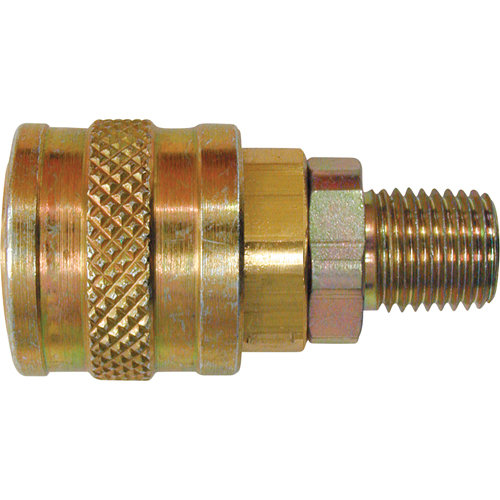 Raccords rapides - 1/4" industriel, &agrave; soupape/1 voie - Raccords automatiques, Laiton Absolute Business Supply