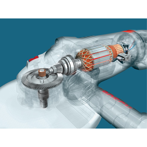 High Performance Large Angle Grinder, 9", 120 V, 15 A, 6500 RPM Absolute Business Supply