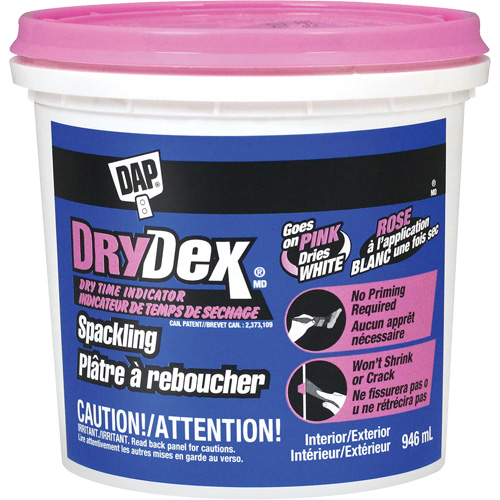 Pl&acirc;tre &agrave; reboucher DryDex, 946 ml, Contenant en plastique Absolute Business Supply