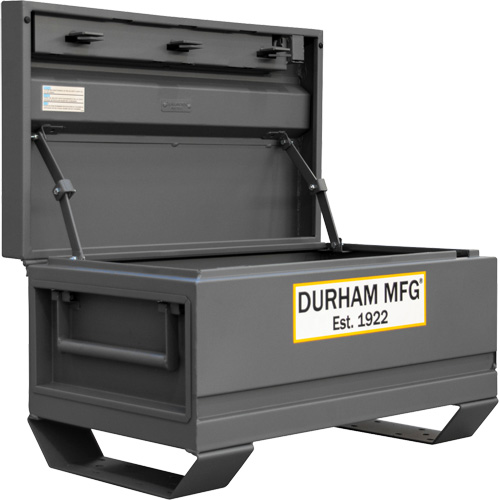 Jobsite Storage Box, 32" x 19" x 17-13/16", Steel, Grey Absolute Business Supply