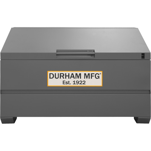 Jobsite Sloped Lid Storage Box, 60" x 30" x 39-3/8", Steel, Grey Absolute Business Supply