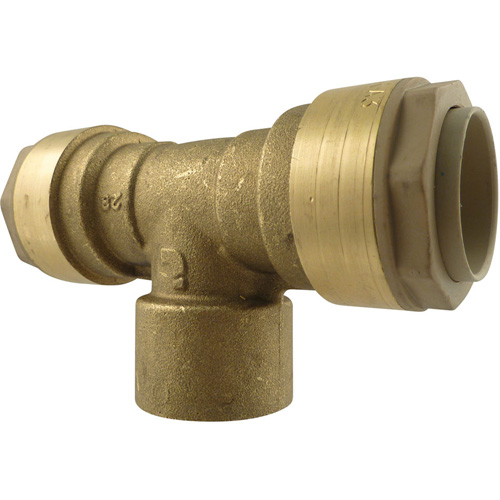 Raccord de tuyau d'air en T Quickline, Laiton, 1/2" Absolute Business Supply