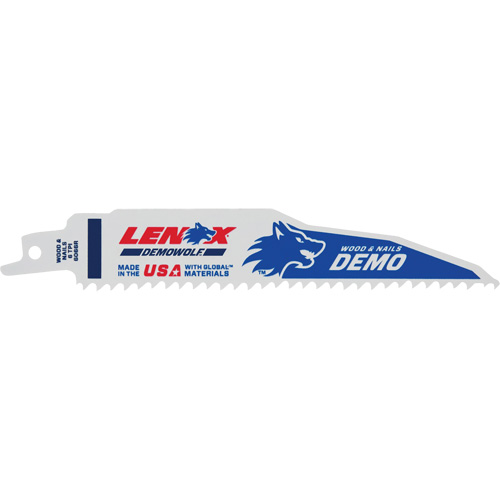 Lame de scie alternative pour d&eacute;molitions, Bim&eacute;tal, 6 Dents par pouce, 6" lo x 1" la Absolute Business Supply