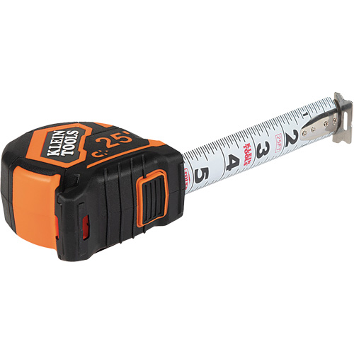 Magnetic Double-Hook Tape Measure, 25', Imperial Graduations Absolute Business Supply