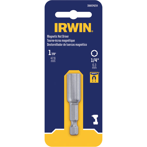 Nutsetter, 1/4" Tip, 1/4" Drive, 1-7/8" L, Magnetic Absolute Business Supply
