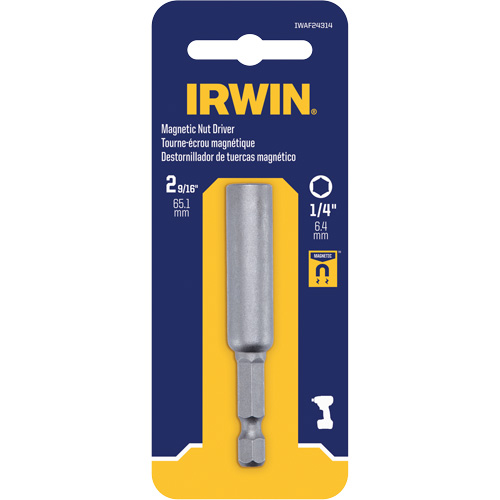 Nutsetter, 1/4" Tip, 1/4" Drive, 2-9/16" L, Magnetic Absolute Business Supply