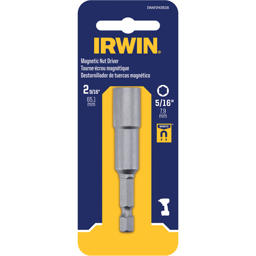 Nutsetter, 5/16" Tip, 1/4" Drive, 2-9/16" L, Magnetic Absolute Business Supply