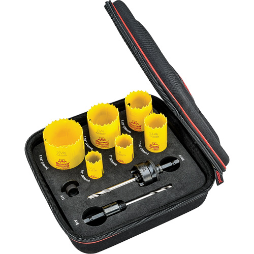 Deep Cut Hole Saw Kit, 9 Pieces Absolute Business Supply