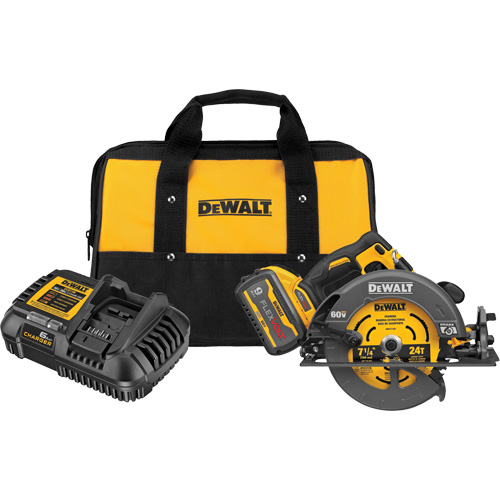 Ensemble de scie circulaire sans balai Flexvolt Max avec frein &eacute;lectrique, 7-1/4", 60 V Absolute Business Supply