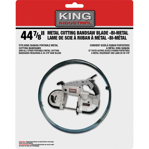 Lame de scie &agrave; ruban, Bim&eacute;tal, 44-7/8" lo x 1/2" la x &eacute;paisseur 0,02", 14-18 dents par pouce Absolute Business Supply