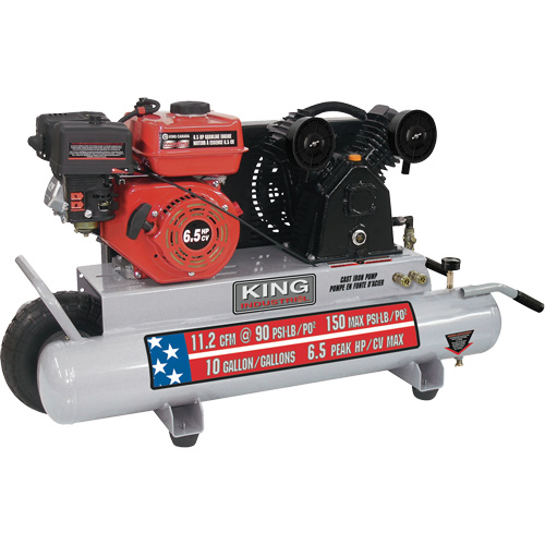 Compresseur d'air sur brouette, Essence, 10 gal. (12 gal. US), 150 PSI Absolute Business Supply