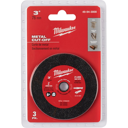 Metal Cut Off Wheel, 3" x 0.04", 3/8" Arbor Absolute Business Supply
