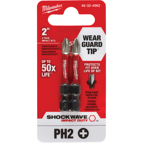 Shockwave Impact Duty Screwdriver Bit, Phillips, #2, 1/4" Drive Absolute Business Supply