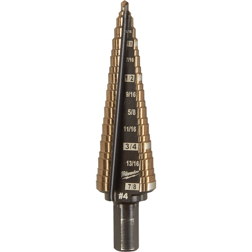 Foret &eacute;tag&eacute;, 3/16"/#4 - #4/7/8", Incr&eacute;ments de 1/32", Acier rapide au cobalt Absolute Business Supply