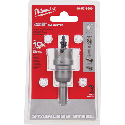 One-Piece Carbide Hole Cutters, 7/8", 3/16" Depth of Cut Absolute Business Supply