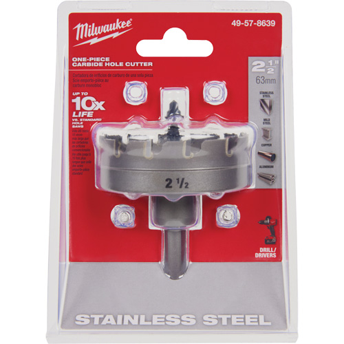 One-Piece Carbide Hole Cutters, 2-1/2", 3/16" Depth of Cut Absolute Business Supply