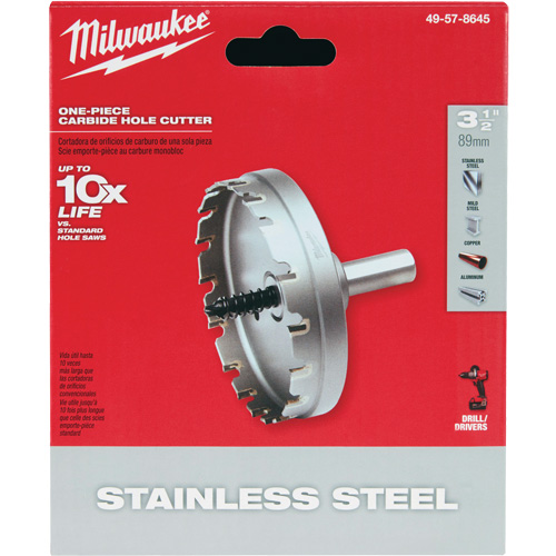 One-Piece Carbide Hole Cutters, 3-1/2", 3/16" Depth of Cut Absolute Business Supply
