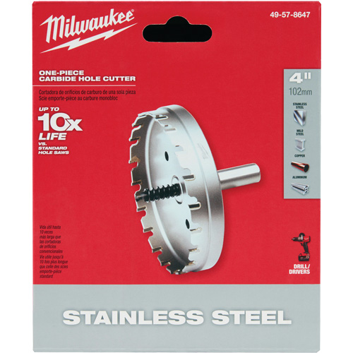 One-Piece Carbide Hole Cutters, 4", 3/16" Depth of Cut Absolute Business Supply