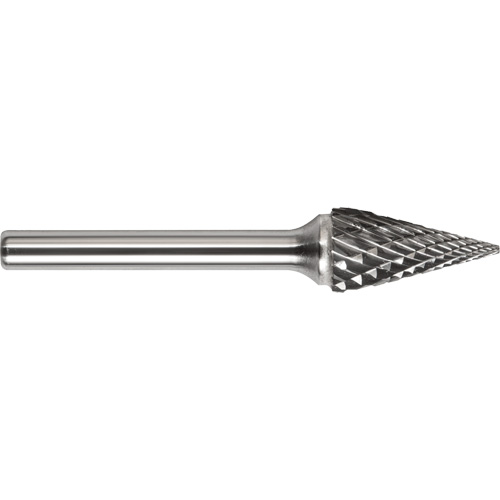 DRILLCO Magnum Double Cut Solid Carbide Burr, SM-5, 1/2" Dia., 1/4" Shank, 7/8" Depth of Cut Absolute Business Supply