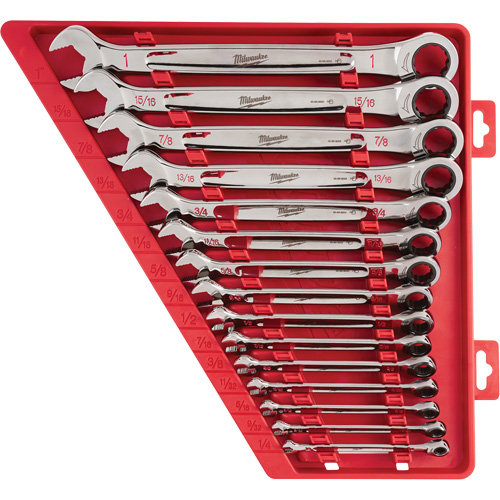 Ratcheting Wrench Set, Combination, 15 Pieces, Imperial Absolute Business Supply