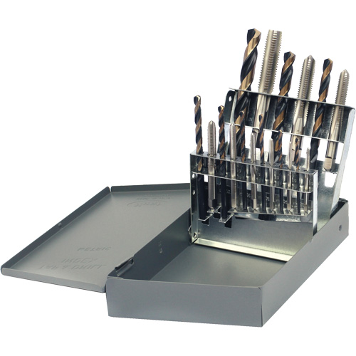DRILLCO Tap & Drill Set, 18 Pieces Absolute Business Supply