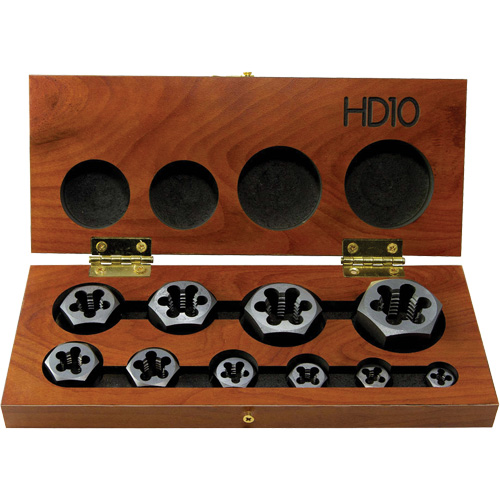 DRILLCO Hex Threading Die Set, 10 Pieces Absolute Business Supply