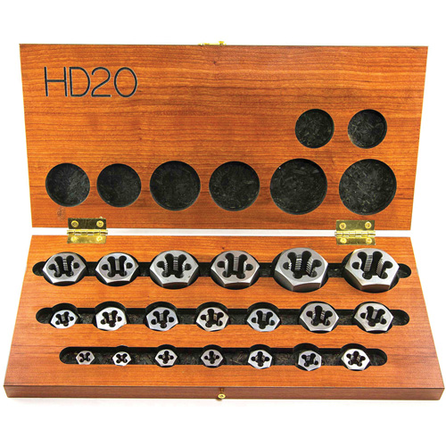 DRILLCO Hex Threading Die Set, 20 Pieces Absolute Business Supply