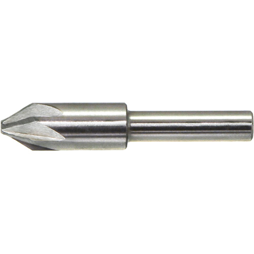 DRILLCO Chatterless Countersink, 3/16", High Speed Steel, 90° Angle, 6 Flutes Absolute Business Supply