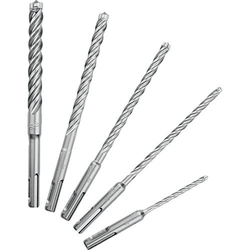Trousse de forets &agrave; 4 cannelures pour perceuse &agrave; percussion MX4, 5 morceaux, Carbure Absolute Business Supply