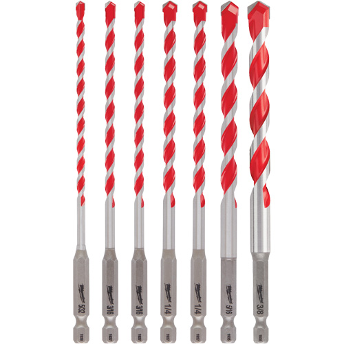 Jeu de forets pour perceuse &agrave; percussion Shockwave, 7 morceaux, Carbure Absolute Business Supply