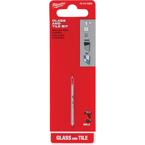 Glass & Tile Bit, 1/8", Carbide Absolute Business Supply