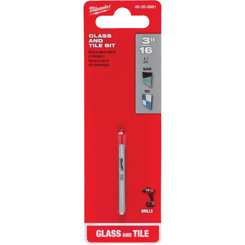Foret pour verre et carreaux, 3/16", Carbure Absolute Business Supply