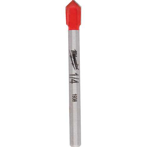 Foret pour verre et carreaux, 1/4", Carbure Absolute Business Supply