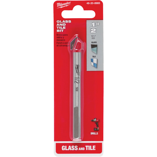Glass & Tile Bit, 1/2", Carbide Absolute Business Supply