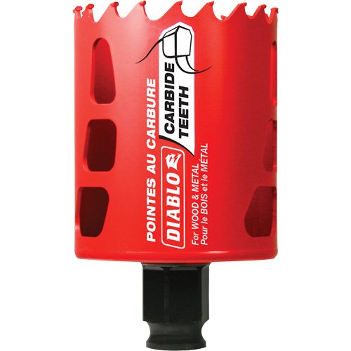 Scie cloche pour bois et m&eacute;tal, 2-1/4", Profondeur de la coupe 2-3/8", Carbure Absolute Business Supply