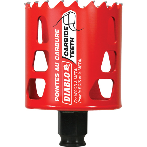 Wood & Metal Hole Saw, 2-3/8", 2-3/8" Depth of Cut, Carbide Absolute Business Supply
