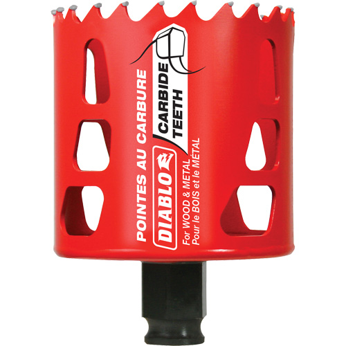 Scie cloche pour bois et m&eacute;tal, 2-5/8", Profondeur de la coupe 2-3/8", Carbure Absolute Business Supply