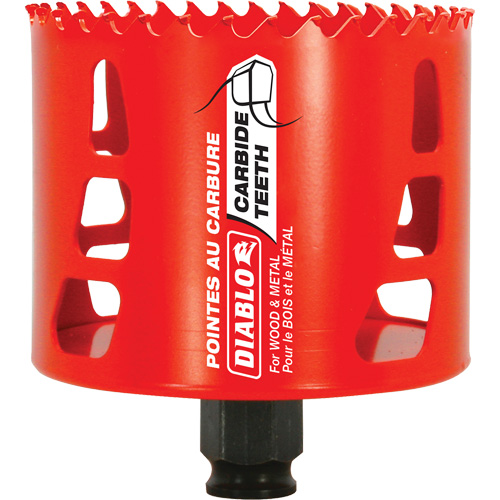 Scie cloche pour bois et m&eacute;tal, 3-1/4", Profondeur de la coupe 2-3/8", Carbure Absolute Business Supply
