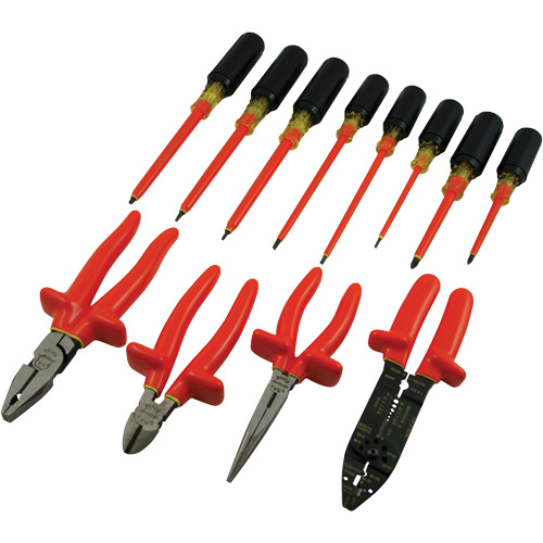 Insulated Screwdriver & Pliers Set, 1000 V, 12 Pcs Absolute Business Supply