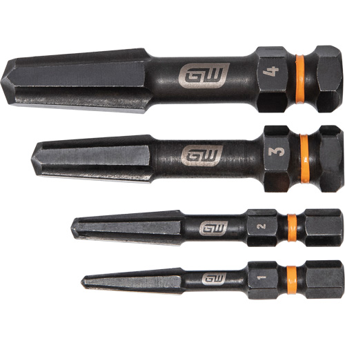 Jeu d'extracteur de vis Bolt Biter, Acier rapide, 4 Morceaux Absolute Business Supply