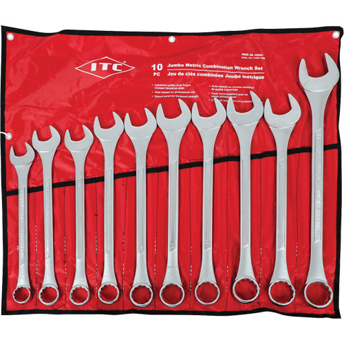 ICWJ-10M Jumbo Wrench Set, Combination, 10 Pieces, Metric Absolute Business Supply