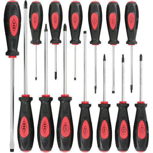 IESD-14S Ergonomic Screwdriver Set, 14 Pcs., Magnetic Absolute Business Supply