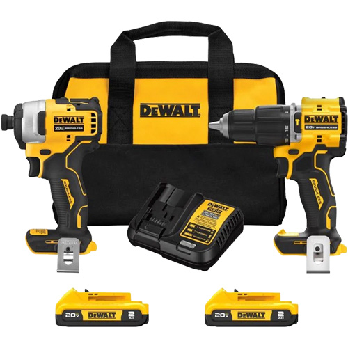 Atomic Cordless & Brushless Two-Tool Combo Kit, Lithium-Ion, 20 V Absolute Business Supply