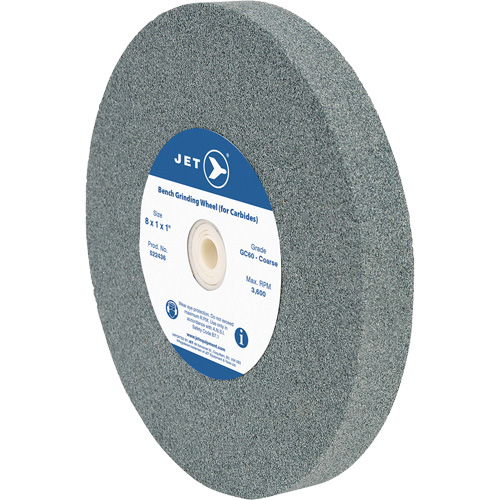 GC810C Meule d'&eacute;tabli, 8" x 1", Arbre de 1", Carbure de silicium Absolute Business Supply