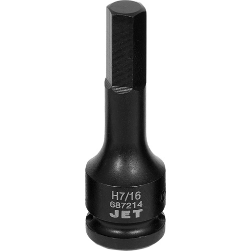 Impact Socket Bits, Hex, 7/16" x 1/2" Drive Absolute Business Supply