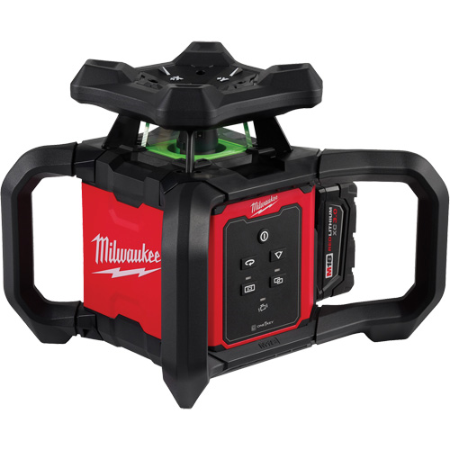 M18 Green Interior Rotary Laser Level Kit with Remote/Receiver & Wall Mount Bracket, 1000' (304.8 m) Absolute Business Supply