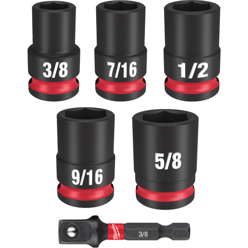 Jeu de douilles SAE &agrave; 6 pans Shockwave Impact Duty, 6 Mcx, Chocs, Prise de 3/8" Absolute Business Supply