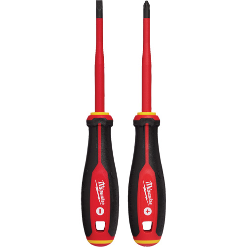 Jeu de tournevis isol&eacute;s &agrave; pointe &eacute;troite, 2 mcx, Magn&eacute;tique Absolute Business Supply