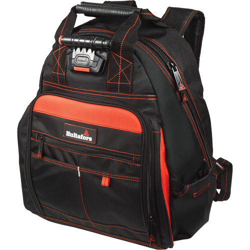 Lighted Tool Backpack, Black/Red, Ballistic/Polyester Absolute Business Supply